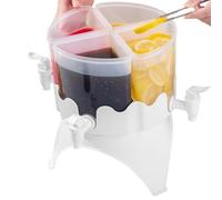 Distributore di bevande ghiacciate, Teiera di frutta frigorifero, Bollitore freddo con rubinetto, Dispenser per bevande per frigorifero, Contenitore per bevande di grande capacità rotante a 360 gradi