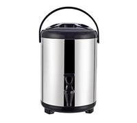 Distributore di bevande isolato con rubinetto, 8 litri, in acciaio inox, per bevande calde e fredde, ideale per latte, caffè, feste, eventi