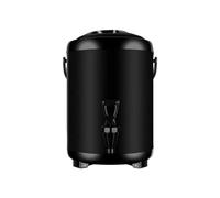 Distributore di bevande isolato, in acciaio inossidabile calde e fredde termiche con rubinetto(Black,8L)