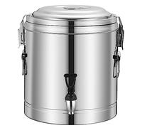 Distributore di bevande isolato, in acciaio inox, urna per acqua calda con rubinetto, per catering, eventi e uso commerciale