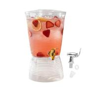 Distributore di Bevande per Feste - Contenitore da 6L con Rubinetto | Secchiello per Punch Trasparente 1.5 Gal | Caraffa per Succhi in Polistirolo con Rubinetti Oro Argento per Picnic Matrimonio