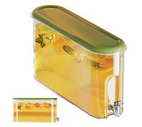 Distributore di Bevande per Frigorifero - Distributore d'Acqua da 4 Litri con Rubinetto per Cucina Domestica e Campeggio, Contenitore per succhi (Verde)