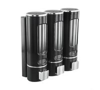 Distributore di bevande per parete del bagno, capacità 400 ml, per hotel e aree doccia (nero)