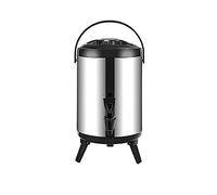 distributore di bevande, Secchio isolante in acciaio inossidabile, distributore di bevande isolato in Distributore calde e fredde(Black,6L)
