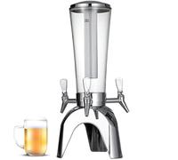 Distributore di birra a torre, 3 l, a tenuta stagna, con rubinetto, per birra, cocktail e succhi, colonna di vino e birra da tavolo in plastica