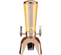 Distributore di Birra A Torre da 3 Litri con Rubinetto, Barile di Birra Commerciale Illuminato, Torre di Birra con Ghiaccioli Rimovibili per Casa, Ristorante, Hotel, Torre di Birra, Champagne Gold