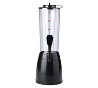 Distributore di birra da 2,5 l, con tubo di ghiaccio, per vino, birra, acqua, succo, casa, bar, accessori (nero)