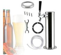 Distributore di birra singolo con rubinetto da 3", diametro in acciaio inox, colonna di birra, torre di flusso, kit per torre di birra con chiave per tubo flessibile e copertura, torre di birra per