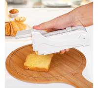 Distributore di burro multifunzione con un clic, dispenser per burro multifunzione, dosatore e contenitore, affettatrice per pane, torte, biscotti, colazione (bianco, 1 pezzo)