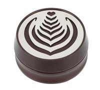 Distributore di caffè da 58 mm, strumento per la distribuzione del caffè in acciaio inossidabile a altezza regolabile con design a cuore cavo per un pressaggio uniforme, compatibil (Marrone)