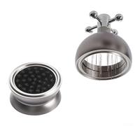 Distributore di caffè regolabile, 51 mm, semicircolare in acciaio inox 304, alluminio per un flusso di lavoro stabile per espresso manuale per preparare il disco (grigio)