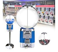 Distributore Di Capsule Di Caffè, Include Base In Metallo Da 63cm E 20 Gusci Di Palline Colorate, Capacità 240 Capsule, Distributore Commerciale Di Gomme Da Masticare A Monete(Blue)