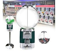 Distributore Di Capsule Di Caffè, Include Base In Metallo Da 63cm E 20 Gusci Di Palline Colorate, Capacità 240 Capsule, Distributore Commerciale Di Gomme Da Masticare A Monete(Green)