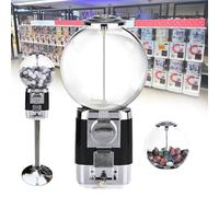 Distributore Di Capsule Di Caffè, Include Base In Metallo Da 63cm E 20 Gusci Di Palline Colorate, Capacità 240 Capsule, Distributore Commerciale Di Gomme Da Masticare A Monete(Nero)