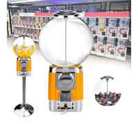 Distributore Di Capsule Di Caffè, Include Base In Metallo Da 63cm E 20 Gusci Di Palline Colorate, Capacità 240 Capsule, Distributore Commerciale Di Gomme Da Masticare A Monete(Yellow)