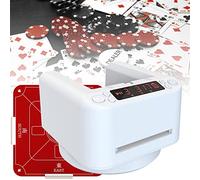 Distributore di carte completamente automatico, distributore di carte rotante a 360° con tovaglia da poker Mescolatore di carte da gioco elettrico portatile per 2-8 persone, nessuna funzione shuffle