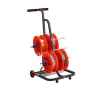 Distributore Di Cavi Con Ruote,porta Bobine Di Filo,carrello Porta Bobine Di Filo Elettrico Con Vassoio Portaoggetti,for Uso Elettrico Industriale E Al Dettaglio(With tool box,4 reel)
