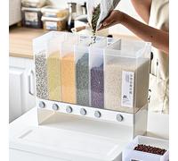 Distributore di cereali 6 compartimenti 10 litri contenitore per la casa in