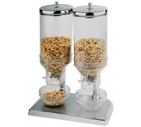 Distributore di cereali doppio dispenser per cereali professionale Inox APS