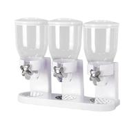 Distributore di cereali triplo | Distributore di cereali per dispenser di alimenti secchi a tre contenitori | Contenitore per ripiani da cucina per snack di muesli a grana di noci di caramella