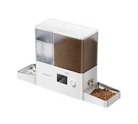 Distributore di cibo e acqua per animali Rojeco 2 in 1 3.5L e 5L bottone bianco