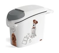 DISTRIBUTORE DI CIBO PER ANIMALI CURVER Love Pets 15l, Plastica, Manuale, per 10, Bianco, 23x50x35 cm