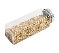 Distributore di cibo per pulcini - Dispenser di cibo per piccioni, mangiatoia per polli con 4 graziose aperture per mangiatoie per orsi, senza caos - Dispenser portatile per uccelli a forma di