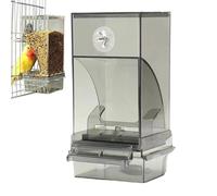 Distributore Di Cibo Per Uccelli - Contenitore Automatico Trasparente con Posatoio | Per Gabbie Da Parrocchetti,Voliera, fringuelli, pappagalli, casa, giardino, balcone, fattoria