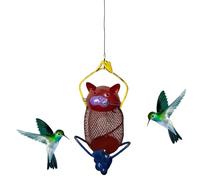 Distributore di cibo per uccelli - Stazione in metallo a forma di gatto per uccellini, mangiatoia per colibrì robusta di piccole dimensioni con gancio | per osservazione della fauna selvatica in