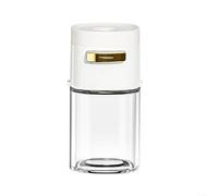 Distributore di condimenti a pressione per sale, zucchero e spezie, design ergonomico e antipolvere (bianco)