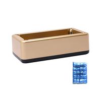 Distributore di copriscarpe - Macchina automatica portatile per copriscarpe, copriscarpe antiscivolo e antipolvere | Set di copristivali antipolvere con 100 copri calce, oro, 40x21x12cm