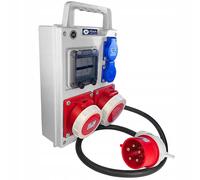 Distributore di corrente da costruzione con interruttore 2 x 32 A...