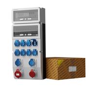 Distributore di corrente eXT-S/FI 32A 16A 2x16A Campeggio 8x230V + Contatore ...