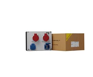 Distributore di corrente FRED 2 x 230 V, 2 x 16 A, CEE Mennekes, distributore di corrente da giardino, presa da parete
