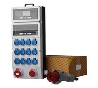 Distributore di corrente mobile eXT-S/FI 32A 16A 12x230V, contatore MID, distributore di corrente da costruzione 2377