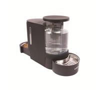 Distributore di crocchette e acqua M.PETS DUPLO 1,3kg/3L - 40x16.2x29.1 cm - Nero