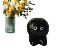 Distributore di denti,Statuetta di gatto collezionabile per porta denti | Contenitore di stoccaggio in ceramica Accessori per ufficio per pulizia dentale filo dentale Appartamento cucina