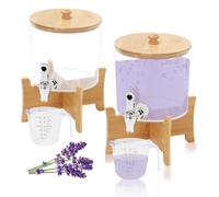 Distributore di detersivo per bucato, dispenser di ammorbidente da 88 oz/2,5 l per l'organizzazione della lavanderia, porta detersivo con rubinetto in acciaio inossidabile, contenitore per sapone