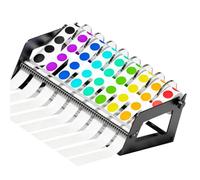 Distributore di etichette per etichette in metallo 9 slot per imballaggio | Rack per accesso desktop Hobby Tidy Storage Pull Through Use