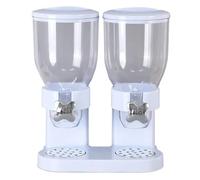 Distributore di farina d'avena da cucina, serbatoio stoccaggio trasparente, for sigillato e a prova umidità, macchina for a doppio barile(White Double)