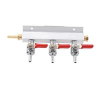 Distributore di Gas, Distributore di Gas a 3 Vie, Facile da Installare, in Rame, Impedisce il Riflusso di Gas per più Fusti
