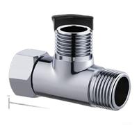 Distributore di giunti d'acqua in ottone a forma di T, 2 pezzi, per tubo doccia idraulico e ramificazione della linea idrica in sistemi idrici residenziali