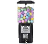 Distributore di Gomme da Masticare, Distributore a Moneta per Caramelle e Capsule con 200 Capsule Vuote e 100 Gettoni in Acciaio Inossidabile, Dispenser di Bubble Gum per Negozio Sala Giochi e black