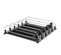 Distributore di lattine per frigorifero - Scaffale regolabile per bibite, organizer automatico per frigorifero a 5 file, e durevole, da cucina, armadi, centri commerciali, ha