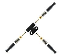 Distributore di linee freno idraulico per biciclette e moto, 1 a 2, in alluminio CNC, adattatore per sdoppiatore di olio, componente di sistema di montaggio a 45/90 gradi, nero (B)