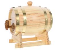 Distributore di Liquori in Legno 3 Litri con Supporto e Rubinetto | Pino Beige, Base Antiscivolo e Beccuccio Fluido, per Servizio Buffet e Sala da Pranzo
