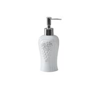 Distributore di lozione Arredamento moderno for il bagno in stile rustico for accessori da cucina Bottiglia con pompa appoggio caduta Bottiglia di sapone multi-scena(White Embossed Silver)
