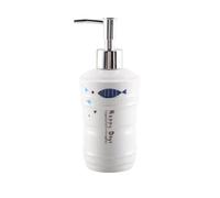 Distributore di lozione Bottiglia creativa for lozione di pesce con decalcomania bicolore, disinfettante for le mani pressa in ceramica lusso ad alto colore Bottiglia di sapone multi-scena(A)