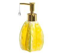 Distributore di lozione Dispenser for liquidi in ceramica a forma di frutta for la cucina del bagno Nuovi elementi essenziali for casa Bottiglia di sapone multi-scena(Star Fruit Gold Pump)