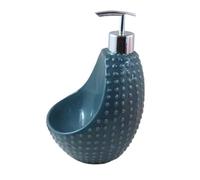 Distributore di lozione Lozione gel da bagno for shampoo con bottiglia separata di disinfettante for le mani in ceramica fessura Bottiglia di sapone multi-scena(Navy blue)